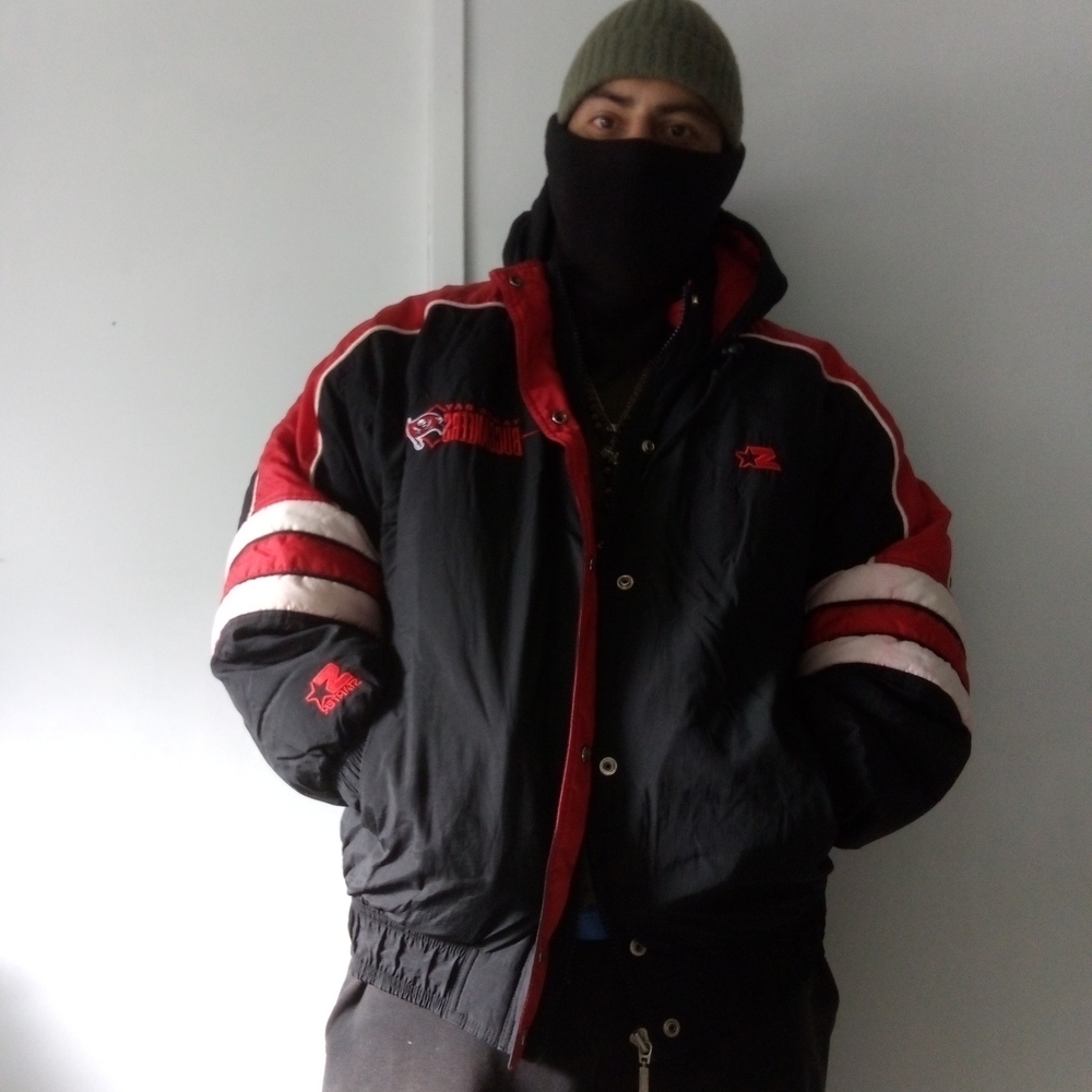 STARTER Black and Red Bomber Jacket